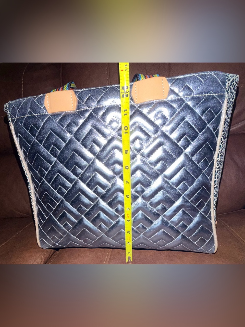 Consuela Silver Quilted Tote ✨LIKE NEW✨ - Picture 9 of 11